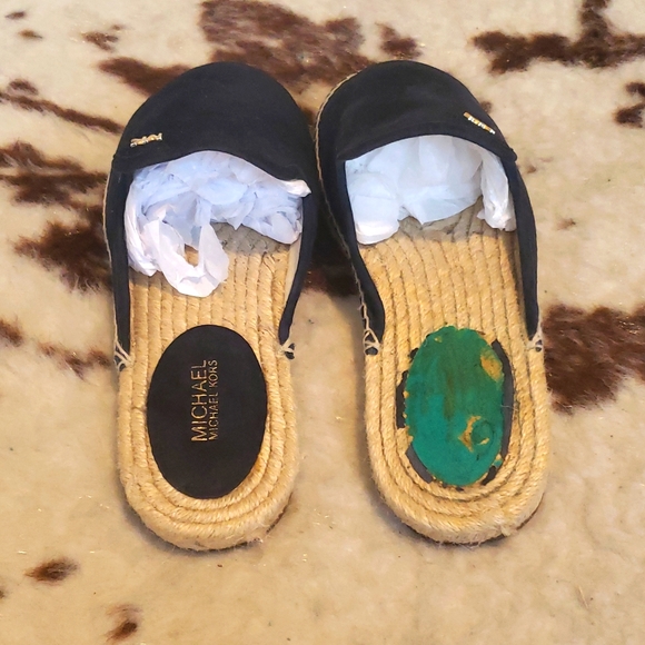 Michael Kors Navy Suede Espadrille Mules - Picture 3 of 5